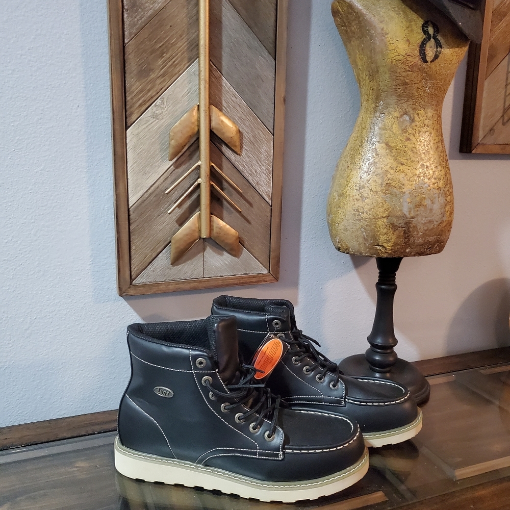 Men's Lugz Slip Resistant Black Boots NWT